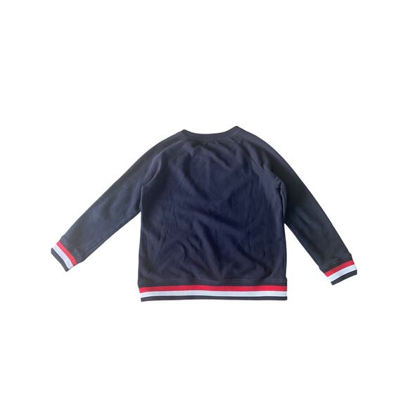 Women’s Tommy Hilfiger Blue Pullover Sweatshirt Zippered Shoulder M - Picture 2 of 6